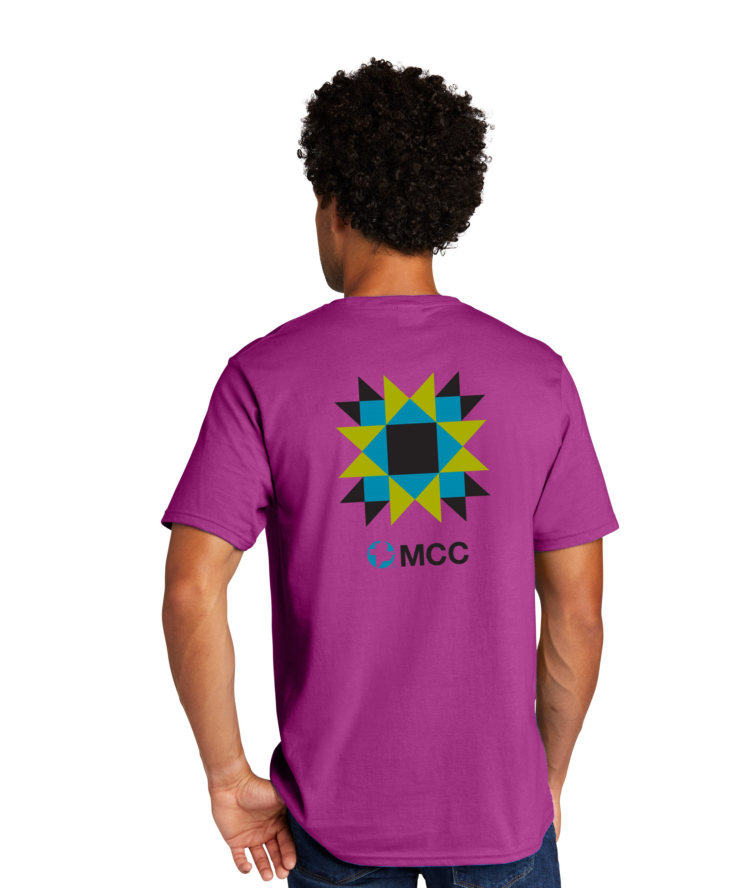 Quilt T-shirt - Raspberry